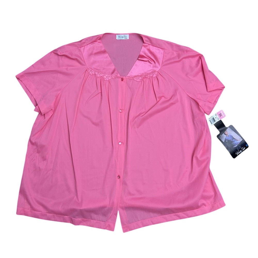 Vanity Fair vtg Pink Bed Jacket NWT Lace Trim Plus 3XL sexy Sabrina carpenter